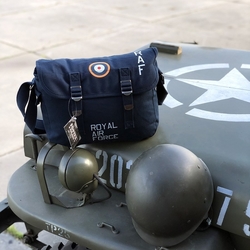 Taška přes rameno RAF plátěná MODRÁ