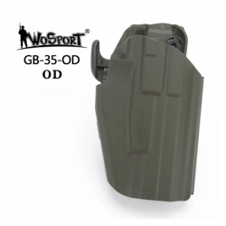 WST univerzální opaskové pouzdro GB35 pro Full size pistole, pravé - Zelená