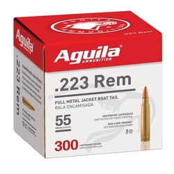 Náboj kulový Aguila, Rifle, .223 Rem, 55GR
(3,6g), FMJ, balení 300ks, 1E223108