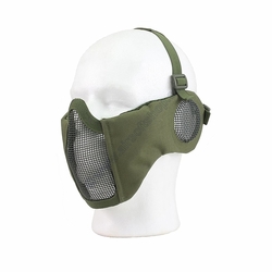 ASG face protector mřížkový s chrániči uší měkčený zelený