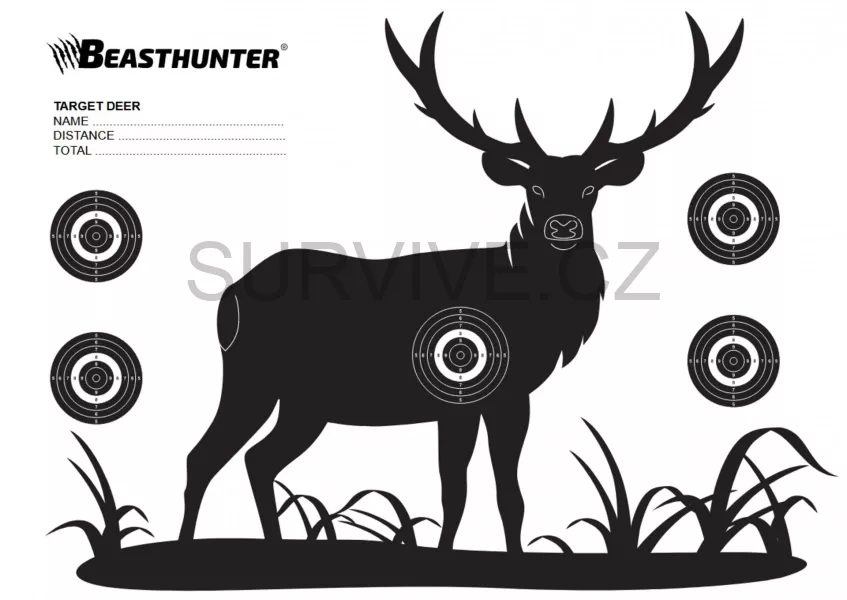 Terč silueta Beast Hunter Deer 10ks 